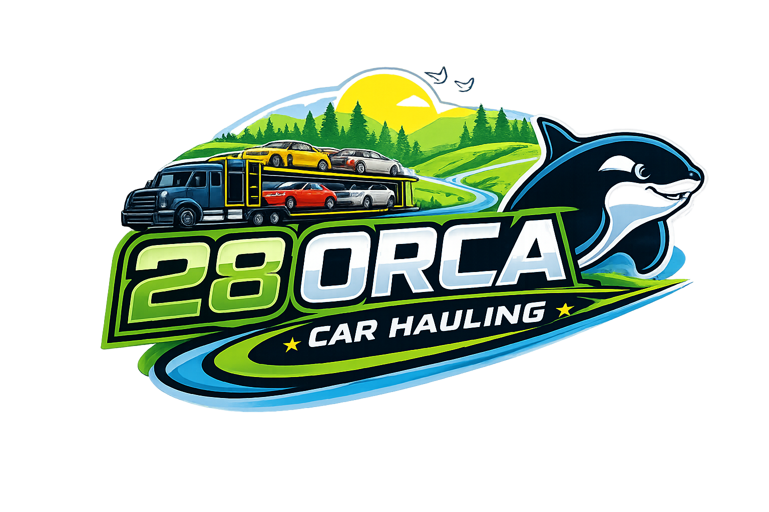 28 Orca Car Hauling Logo